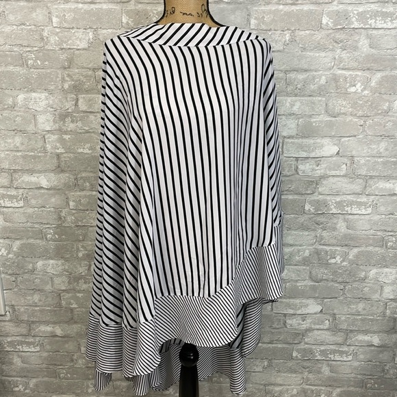 Lane Bryant Striped Poncho - Picture 1 of 4
